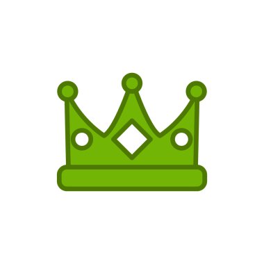 taç simgesi tasarımı, oyun kültürü sembolü ve premium vektörü