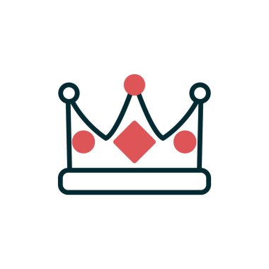 taç simgesi tasarımı, oyun kültürü sembolü ve premium vektörü