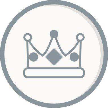 taç simgesi tasarımı, oyun kültürü sembolü ve premium vektörü