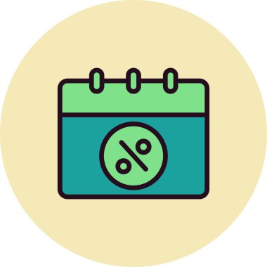 Takvim simgesi, basit biçimdeki eşsiz vektör illüstrasyon simgesi