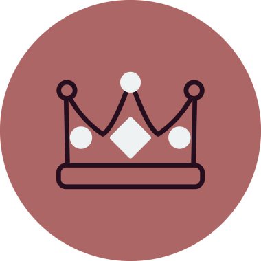 taç simgesi tasarımı, oyun kültürü sembolü ve premium vektörü