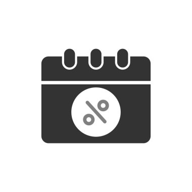 Takvim simgesi, basit biçimdeki eşsiz vektör illüstrasyon simgesi