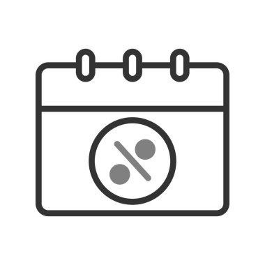 Takvim simgesi, basit biçimdeki eşsiz vektör illüstrasyon simgesi