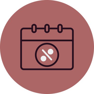 Takvim simgesi, basit biçimdeki eşsiz vektör illüstrasyon simgesi