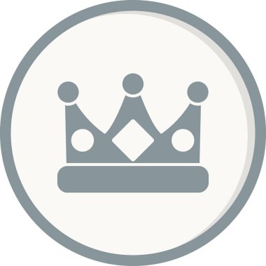 taç simgesi tasarımı, oyun kültürü sembolü ve premium vektörü