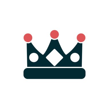 taç simgesi tasarımı, oyun kültürü sembolü ve premium vektörü