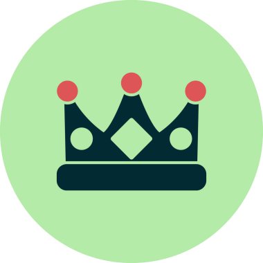 taç simgesi tasarımı, oyun kültürü sembolü ve premium vektörü