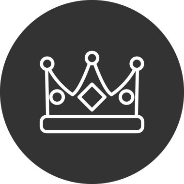 taç simgesi tasarımı, oyun kültürü sembolü ve premium vektörü