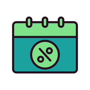 Takvim simgesi, basit biçimdeki eşsiz vektör illüstrasyon simgesi