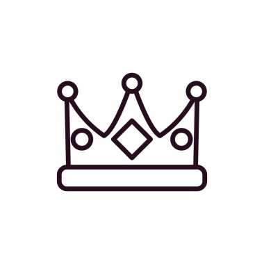 taç simgesi tasarımı, oyun kültürü sembolü ve premium vektörü