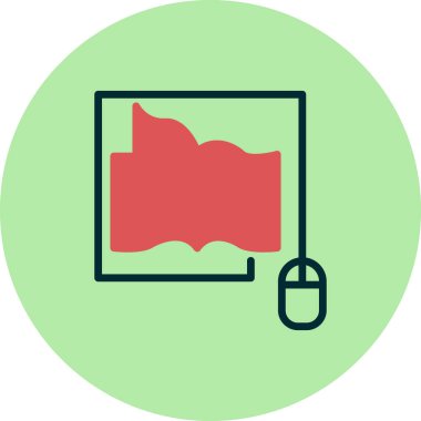 Kitap simgesi, modern vektör illüstrasyon tasarımı