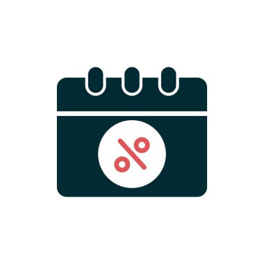 Takvim simgesi, basit biçimdeki eşsiz vektör illüstrasyon simgesi