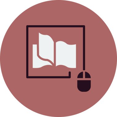 Kitap simgesi, modern vektör illüstrasyon tasarımı