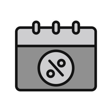 Takvim simgesi, basit biçimdeki eşsiz vektör illüstrasyon simgesi