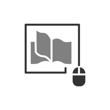 Kitap simgesi, modern vektör illüstrasyon tasarımı