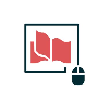 Kitap simgesi, modern vektör illüstrasyon tasarımı