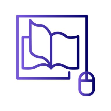 Kitap simgesi, modern vektör illüstrasyon tasarımı