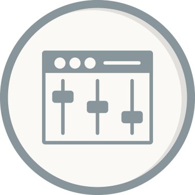 Beyaz arkaplanda vektör eşitleyici simgesi.