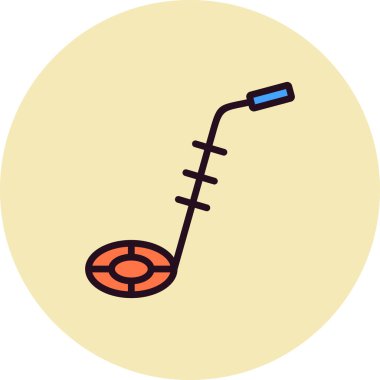 Bomba dedektörü. Web simgesi basit illüstrasyon