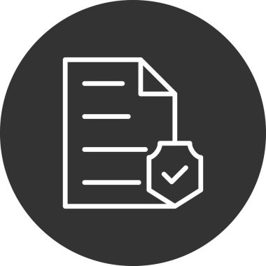 belge simgesi, vektör çizimi 