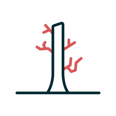 ağaç ağ simgesi, vektör illüstrasyonu