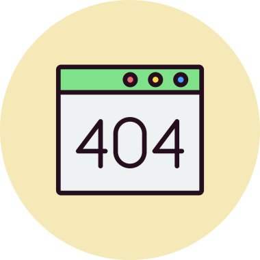 Tarayıcı Hatası 404, web vektör illüstrasyonu
