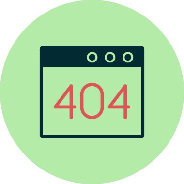 Tarayıcı Hatası 404, web vektör illüstrasyonu
