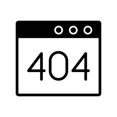 Tarayıcı Hatası 404, web vektör illüstrasyonu
