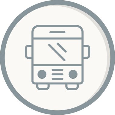 bus basit simge çizimi tasarımı