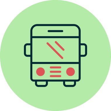 bus basit simge çizimi tasarımı