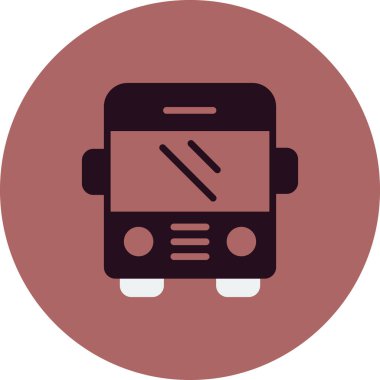 bus basit simge çizimi tasarımı