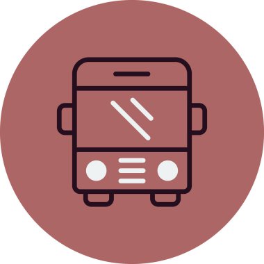 bus basit simge çizimi tasarımı