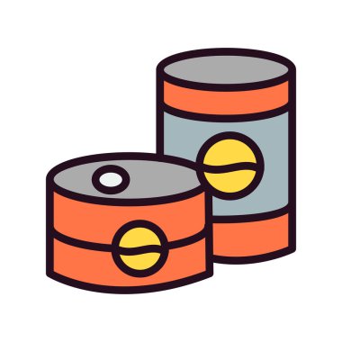 Konserve Gıda kutsal kişilerin resmi, vektör çizim