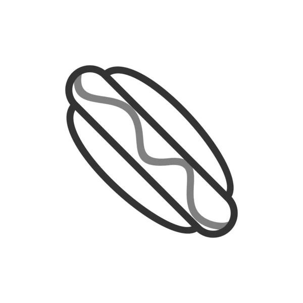 シンプルなベクトルロゴデザインホットドッグアイコンテンプレート — ストックベクタ