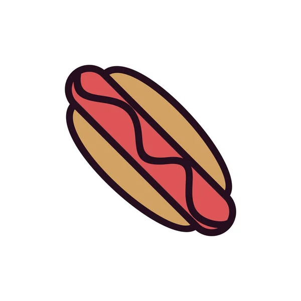 Egyszerű Vektor Logó Tervezés Hotdog Ikon Sablon — Stock Vector