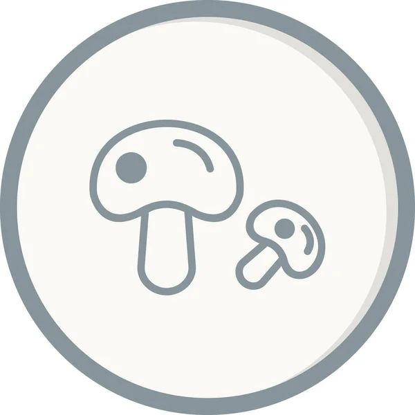 Mushrooms Web Icon Simple Illustration — Stock Vector
