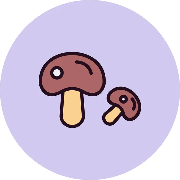 Paddenstoelen Web Icoon Eenvoudige Illustratie — Stockvector