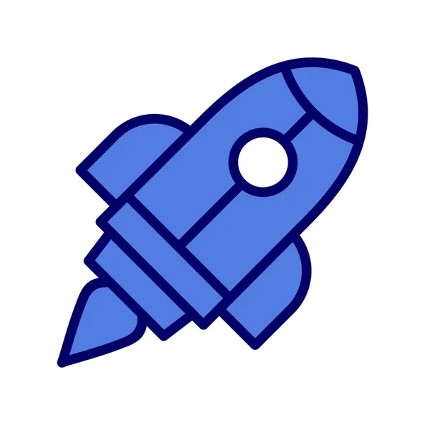Roket Fırlatma Simgesi Vektör Çizimi — Stok Vektör