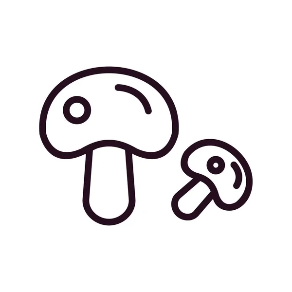 Mushroom Vector Thin Line Icon — Stock Vector