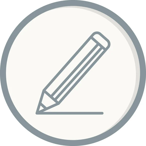 Matita Web Icon Design Semplice — Vettoriale Stock