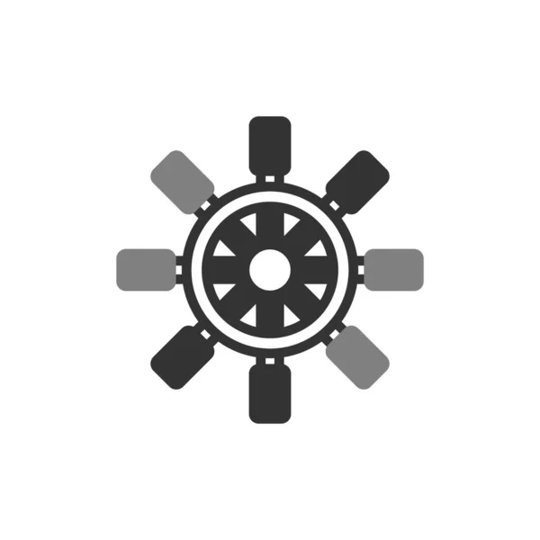 Ruder Web Symbol Einfache Illustration — Stockvektor