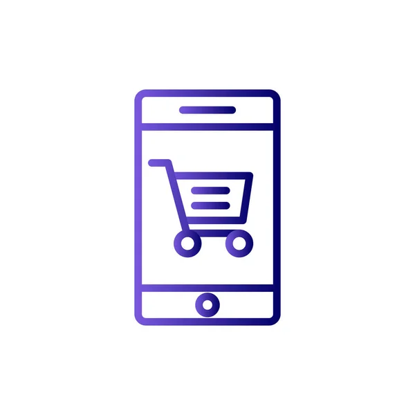 Vector Illustration Seo Modern Icon Online Shopping Concept — Stock Vector