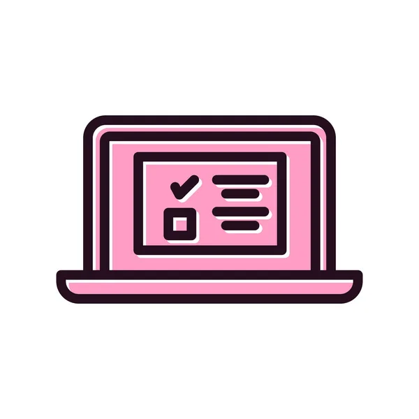 Online Survey Ikon Vektor Illustration — Stock vektor