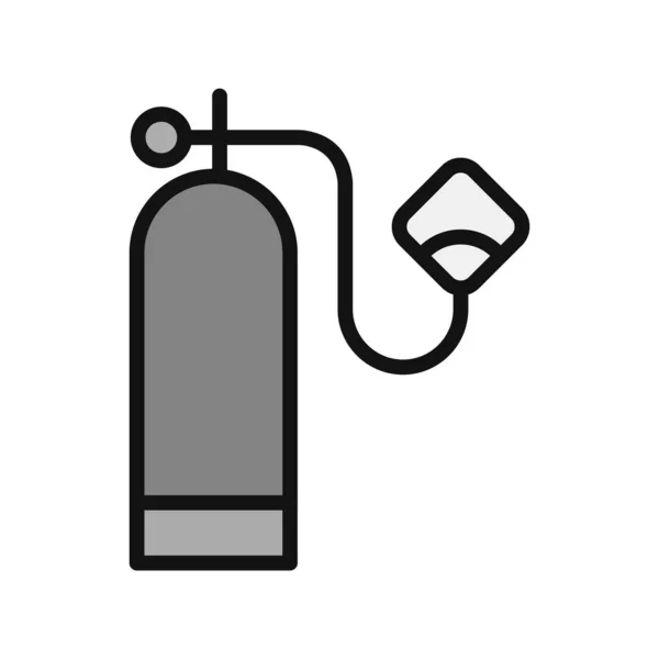 Oxygen Tank Web Icon Simple Illustration — Stock Vector