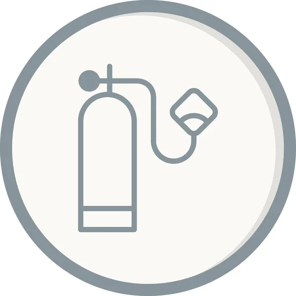酸素タンク ウェブアイコンシンプルなイラスト — ストックベクタ