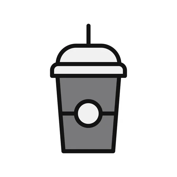 Kaffeetasse Vektor Linie Symbol — Stockvektor