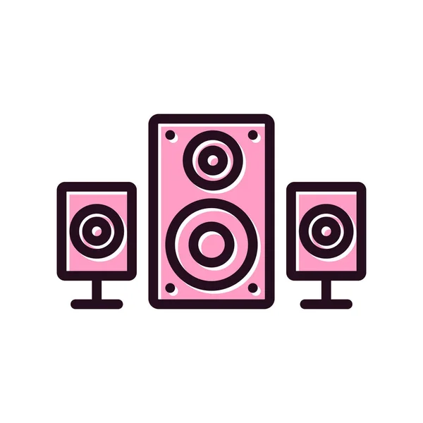 Altavoz Vector Line Icono — Vector de stock