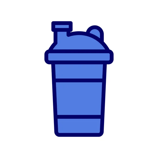 Protein Shaker Icon Outline Illustration Shaker Bucket Vector Icons Web — Stock Vector