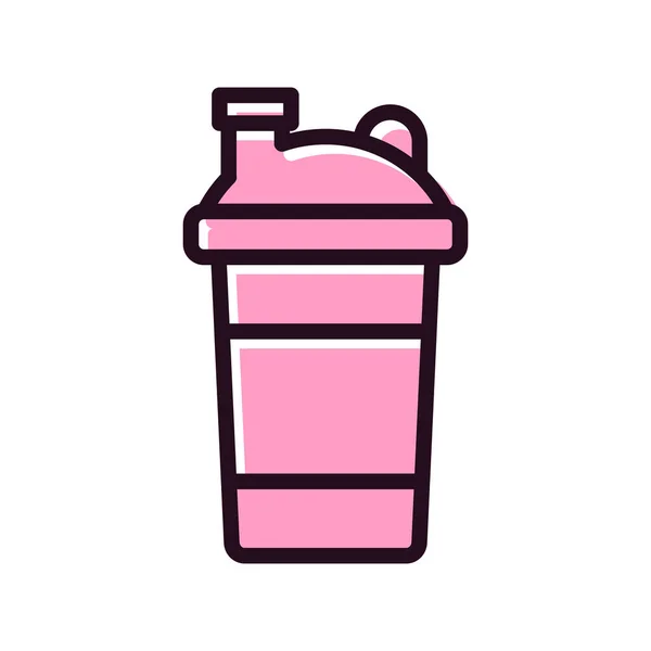 Protein Shaker Icon Outline Illustration Shaker Bucket Vector Icons Web — Image vectorielle