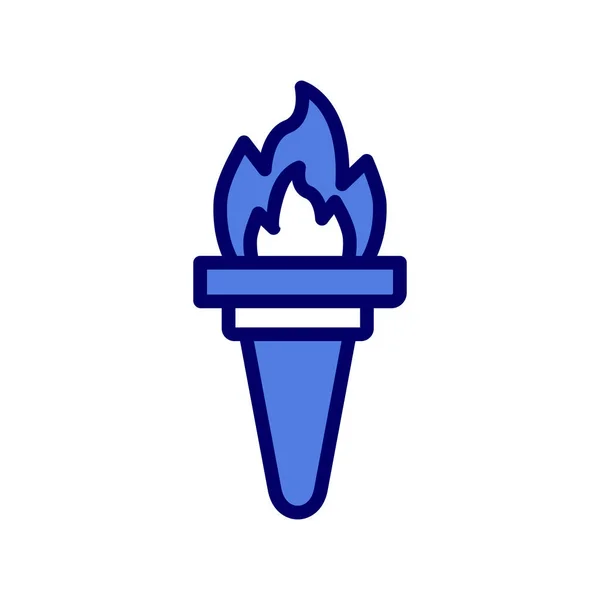 Icône Torche Illustration Vectorielle Simple — Image vectorielle